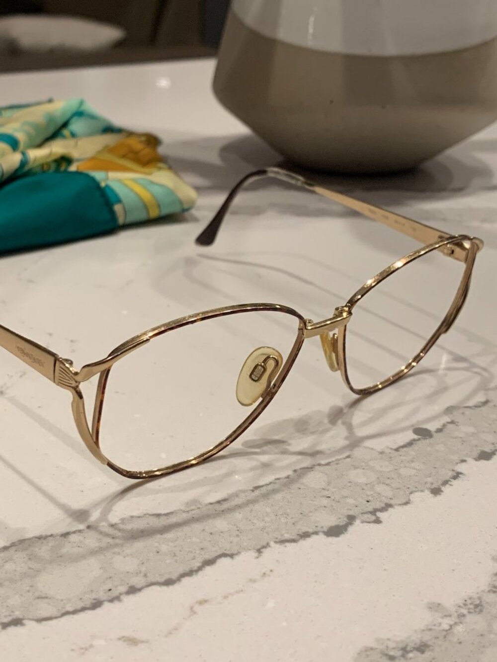 Yves Saint Laurent Tortoiseshell and Goldtone Eyeglasses Frames 4072 Y266